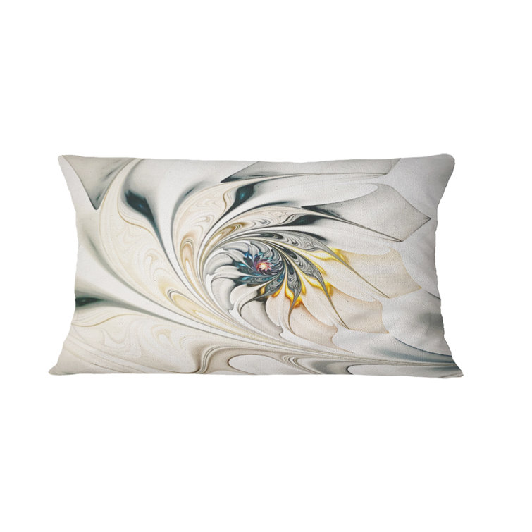 White and gold lumbar clearance pillow